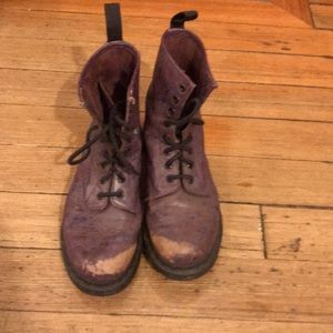 Purple Floral Doc Martens